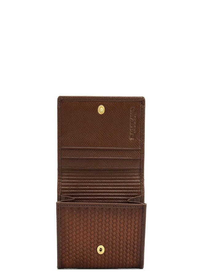 Da Milano Leather Card Holder for Men & for Women - Brown - Image 4